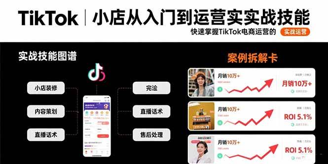 （15629期）TikTok小店从入门到运营实战技能：快速掌握TikTok电商运营的完整方法论-小白项目网
