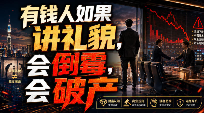 付费文章：有钱人如果讲礼貌，会倒霉，会破产-小白项目网